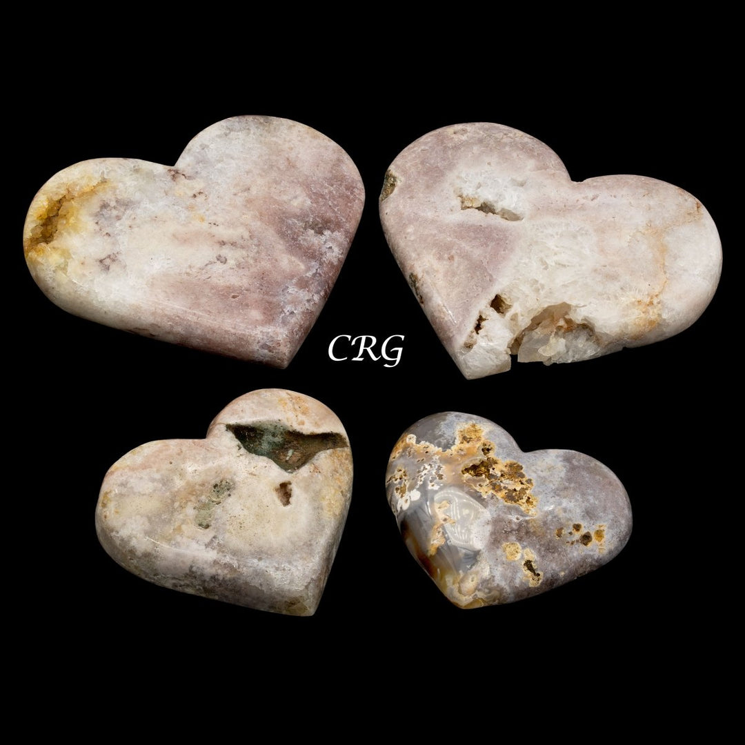Pink Amethyst Hearts (1 Kilogram) Size 2 to 5 Inches Large Crystal Gemstone Shape