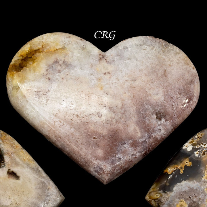 Pink Amethyst Hearts (1 Kilogram) Size 2 to 5 Inches Large Crystal Gemstone ShapeCrystal River Gems