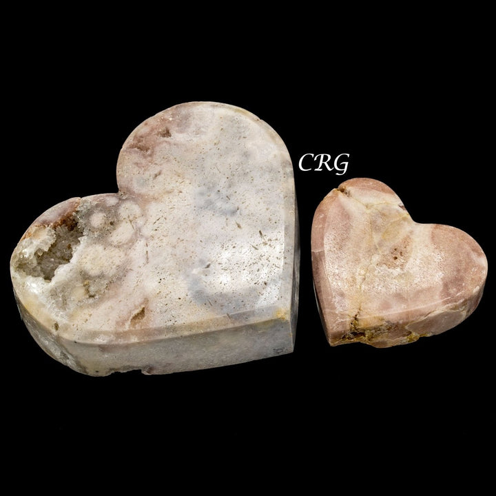 Pink Amethyst Hearts (1 Kilogram) Size 2 to 5 Inches Large Crystal Gemstone ShapeCrystal River Gems