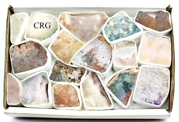 Pink Amethyst Multicolor Small Flat (1 Flat) Size 1 to 2 Inches Bulk Wholesale Lot Crystals MineralsCrystal River Gems
