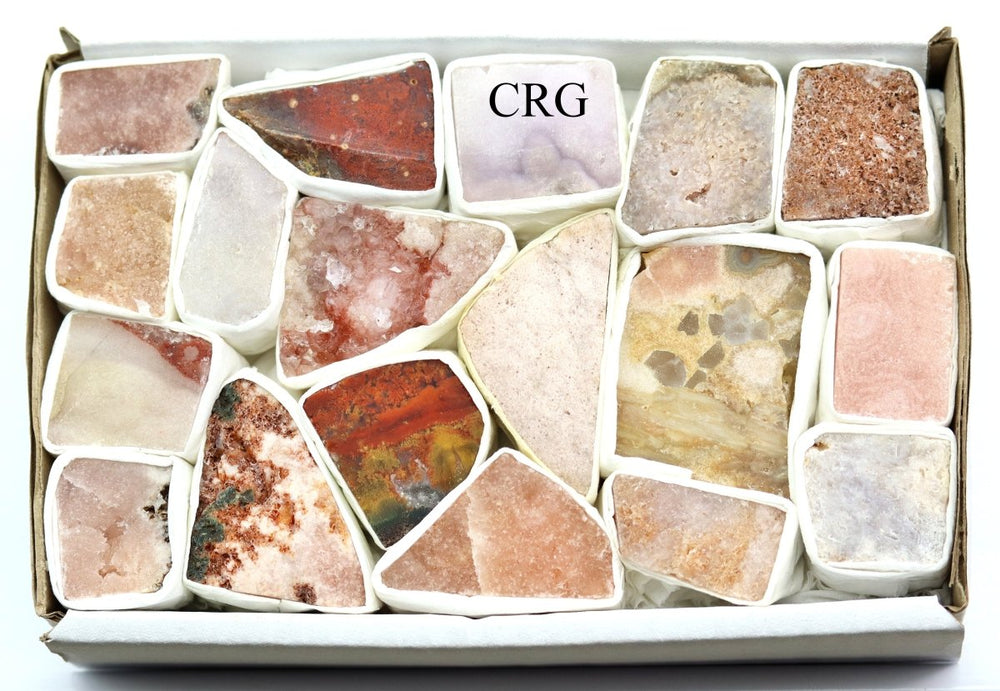 Pink Amethyst Multicolor Small Flat (1 Flat) Size 1 to 2 Inches Bulk Wholesale Lot Crystals MineralsCrystal River Gems