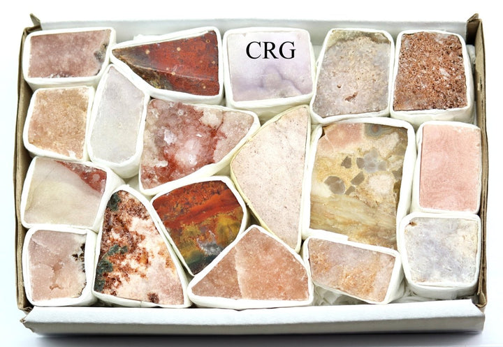 Pink Amethyst Multicolor Small Flat (1 Flat) Size 1 to 2 Inches Bulk Wholesale Lot Crystals MineralsCrystal River Gems