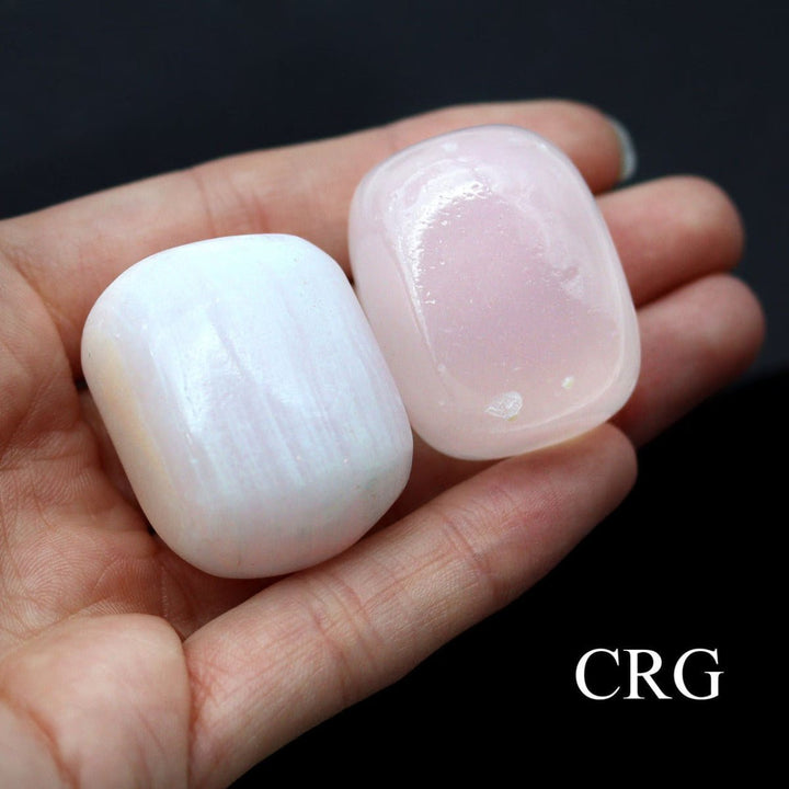 Pink Mangano Calcite Tumbled 1 to 2 inch (8 ounces)Crystal River Gems