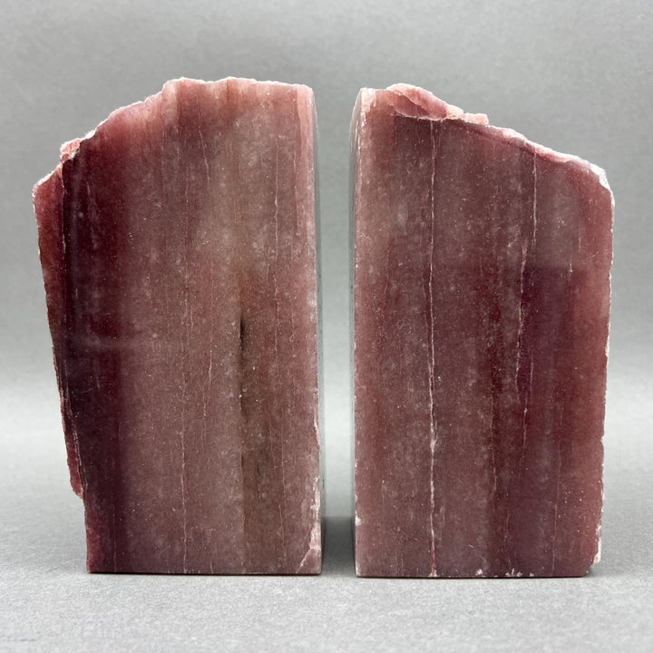 Polished Strawberry Quartz Bookends (4 - 8") AVG (1 Pair) Gemstone Home Decor Wholesale Crystal SupplyCrystal River Gems