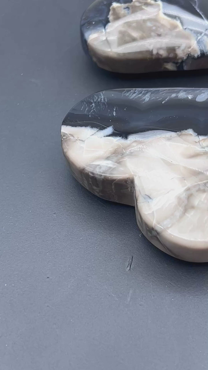 Volcanic Agate Polished Heart