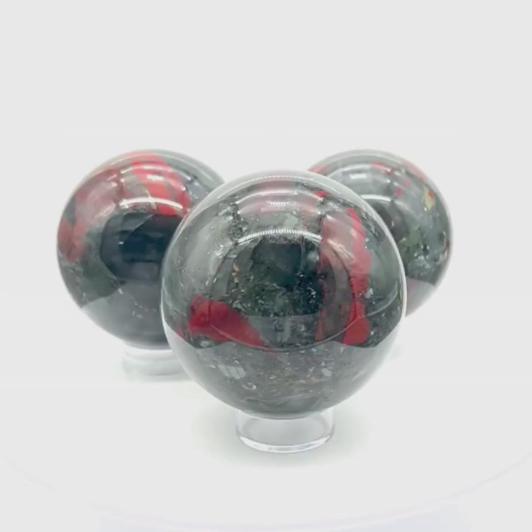 Bloodstone Sphere (1 Piece) (2.5 to 3 Inches)