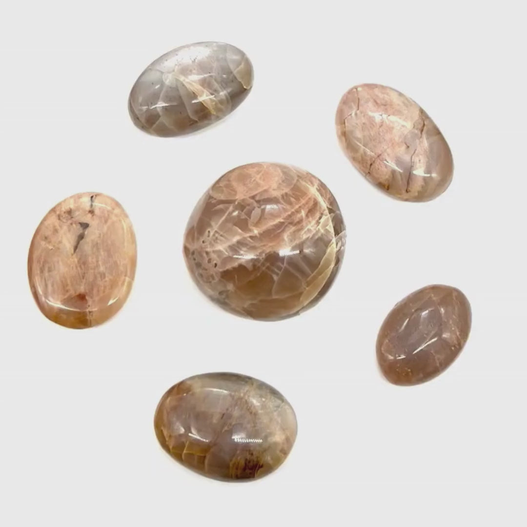 【セール】 Peach Moonstone Palm Stone (1 lb) | Crystal River Gems アクセサリー