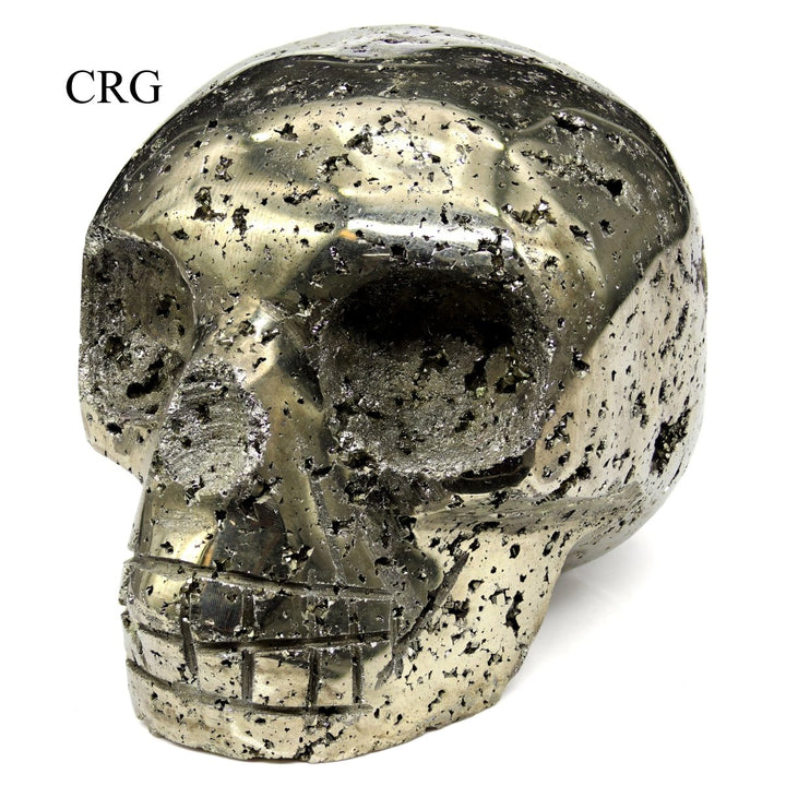 Pyrite Skull Carving (1 Piece) Size 45 to 55 mm Crystal Gemstone ShapeCrystal River Gems