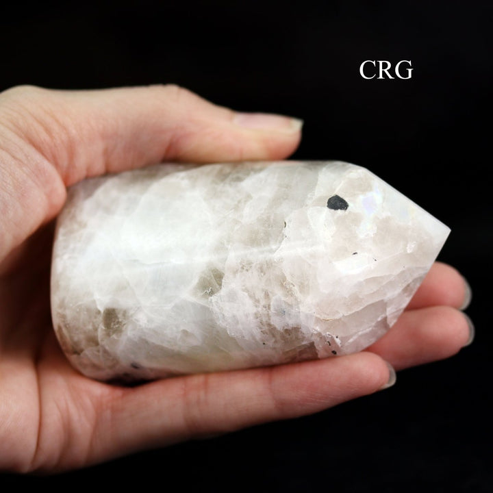 Rainbow Moonstone Full Polished Points (1 Kilogram) Size 1.5 to 3 Inches Crystal Gemstone TowersCrystal River Gems