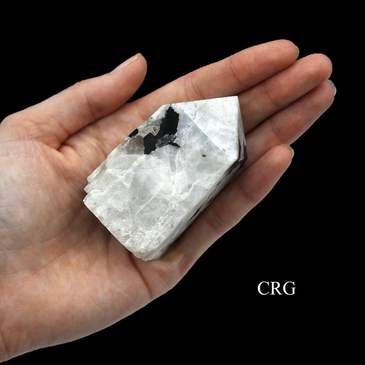 Rainbow Moonstone Top Polished Points (1 Kilogram) Size 1.5 to 2.5 Inches Crystal Gemstone TowersCrystal River Gems