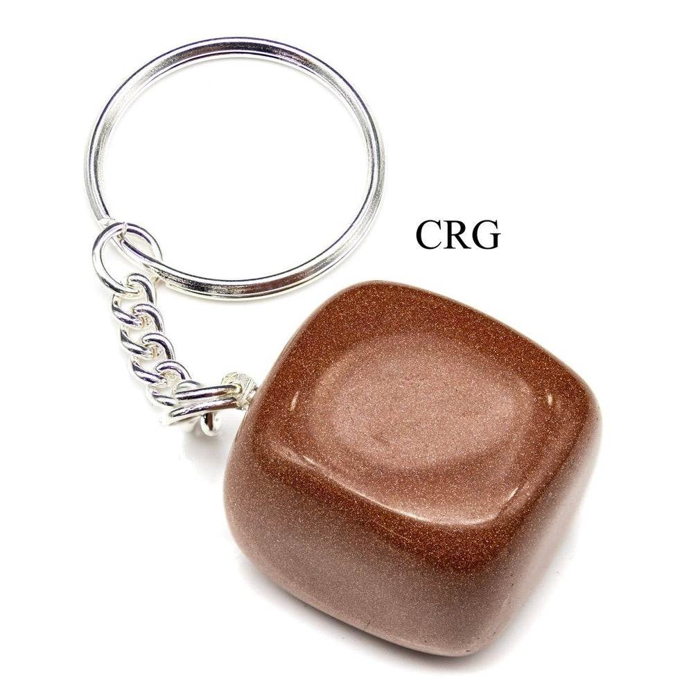 Red Goldstone Tumbled Keychains (5 Pieces) Size 1.5 Inches Crystal Gemstone Pendants