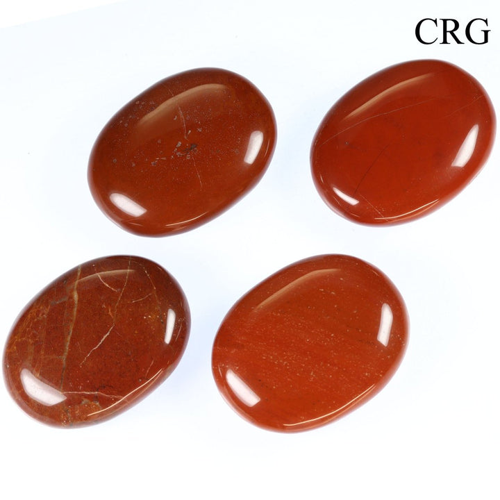 Red Jasper Palm Stone (2 Pieces) Size 50 mm Crystal Gemstone Worry Palm StoneCrystal River Gems