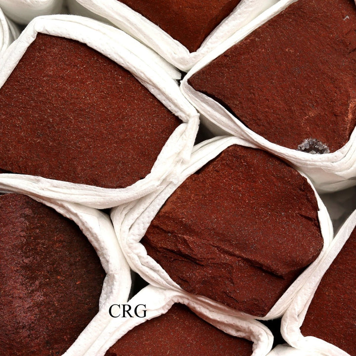 Red Jasper Small Flat (12 Pieces) Size 1.25 to 2.5 Inches Rough Brazilian CrystalCrystal River Gems