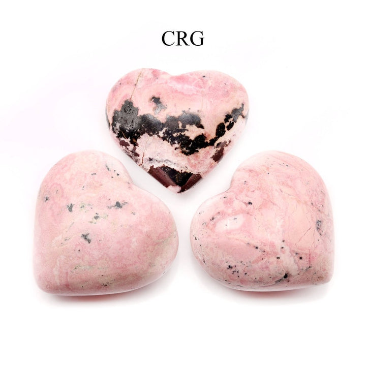 Rhodonite Puffy Heart (1 Piece) Size 40 to 50 mm Polished Crystal Gemstone ShapeCrystal River Gems