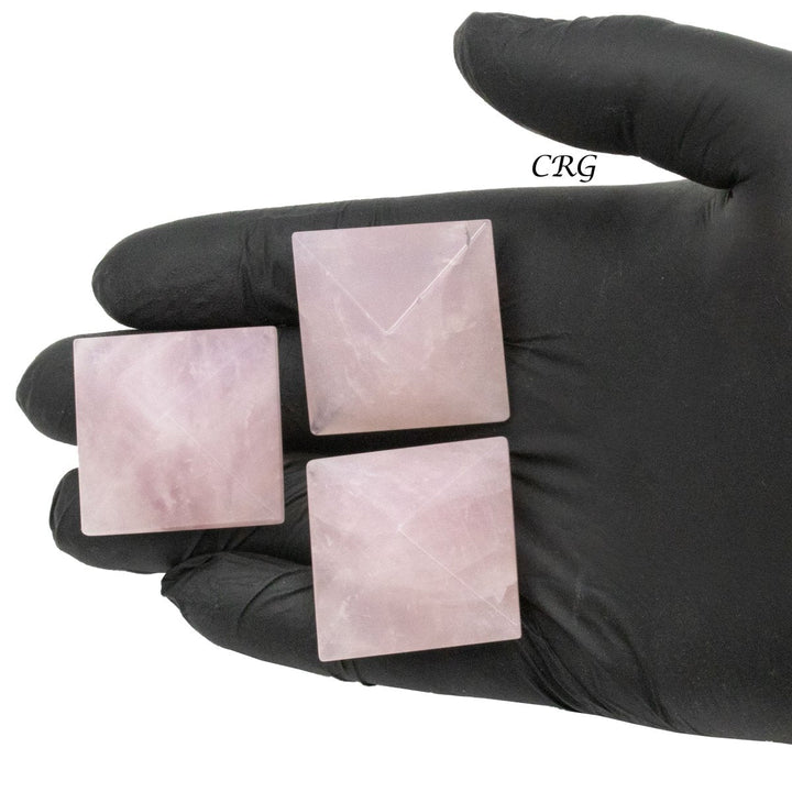 Rose Quartz Octahedron (5 Pieces) Size 25 by 35 mm Crystal Gemstone ShapesCrystal River Gems