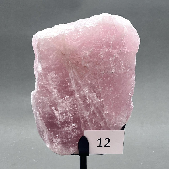 Rose Quartz Raw Large Specimens on Metal Stands (Group 3)Crystal River Gems