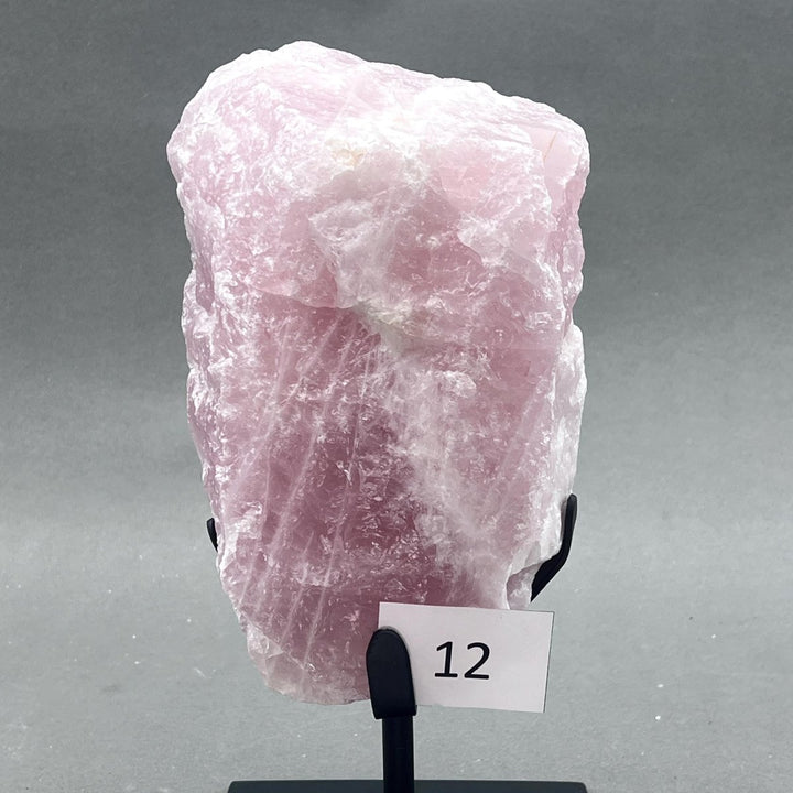 Rose Quartz Raw Large Specimens on Metal Stands (Group 3)Crystal River Gems