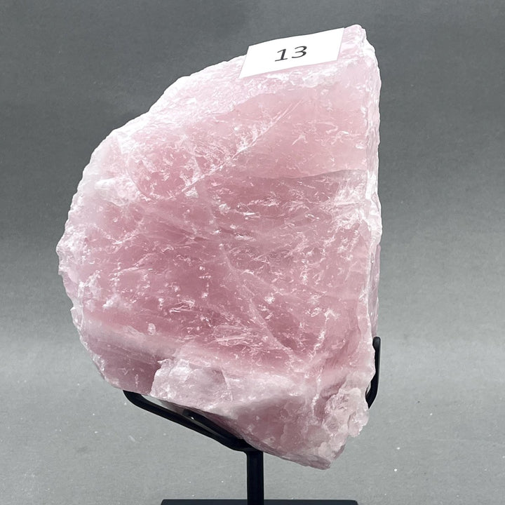 Rose Quartz Raw Large Specimens on Metal Stands (Group 3)Crystal River Gems