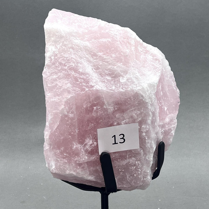 Rose Quartz Raw Large Specimens on Metal Stands (Group 3)Crystal River Gems