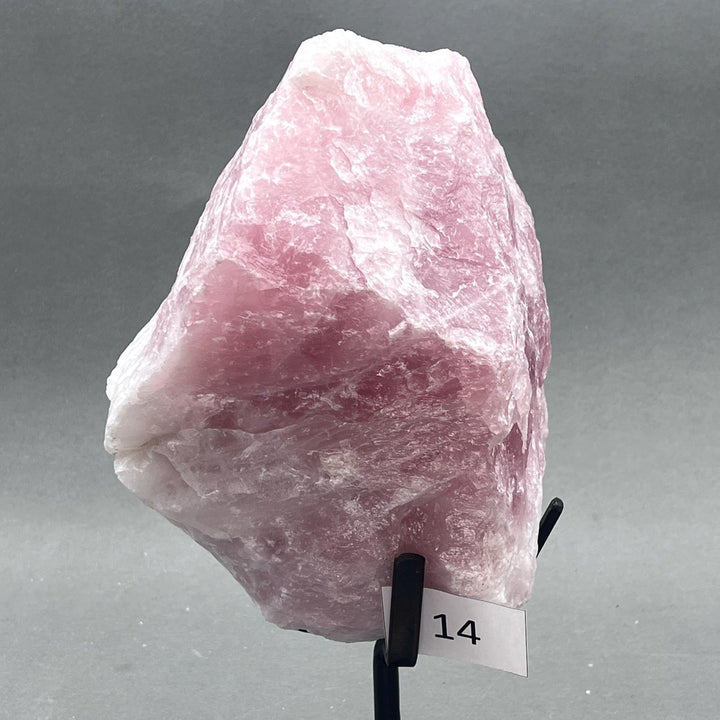 Rose Quartz Raw Large Specimens on Metal Stands (Group 3)Crystal River Gems