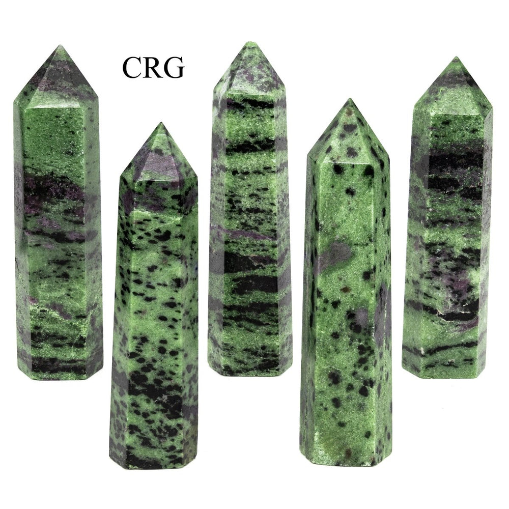 Ruby Zoisite Towers (1 Pound) Size 3 to 4 Inches 6-Sided Crystal Gemstone Points