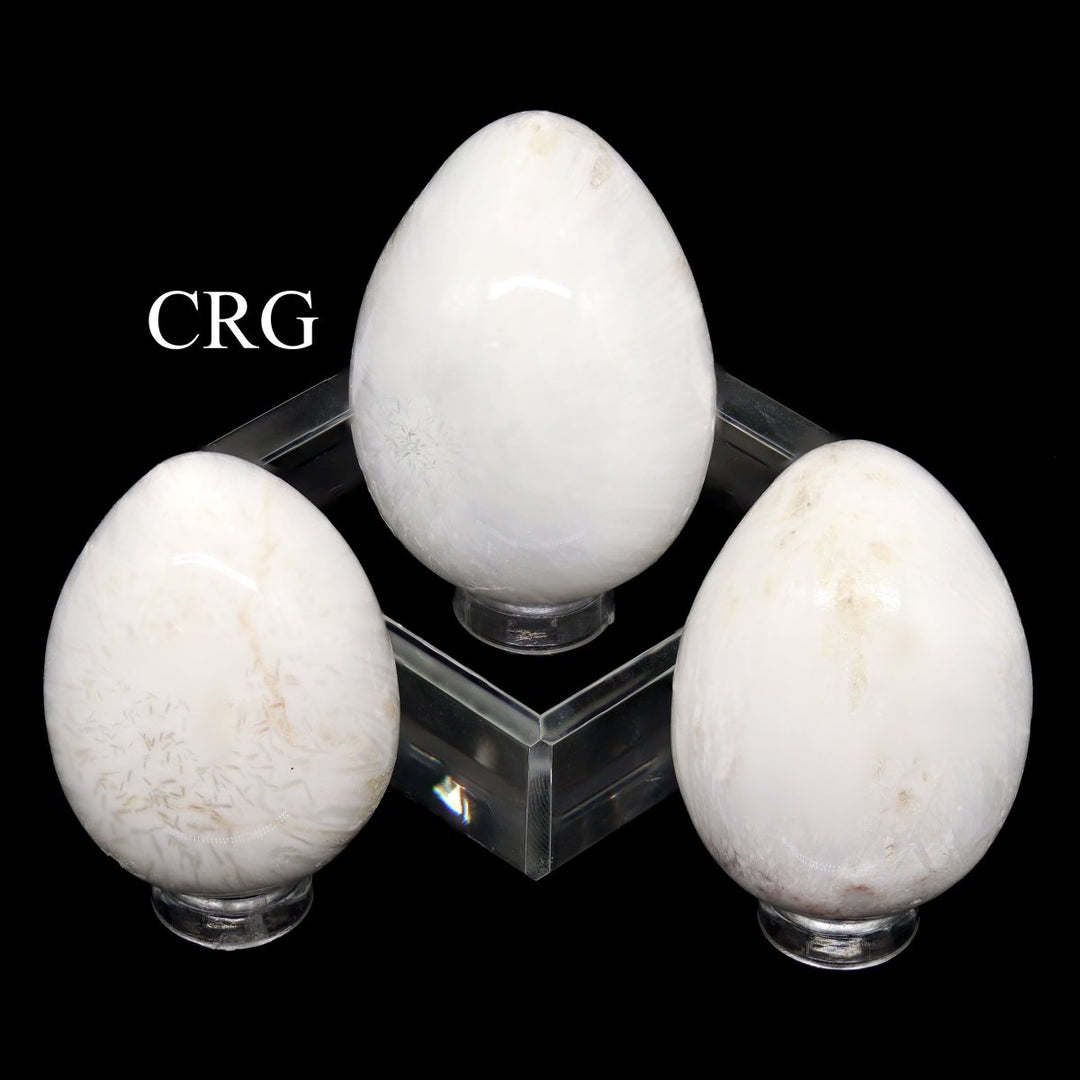 Scolecite Gemstone Egg (1 Piece) Size 2 to 3 Inches Polished Crystal Shape