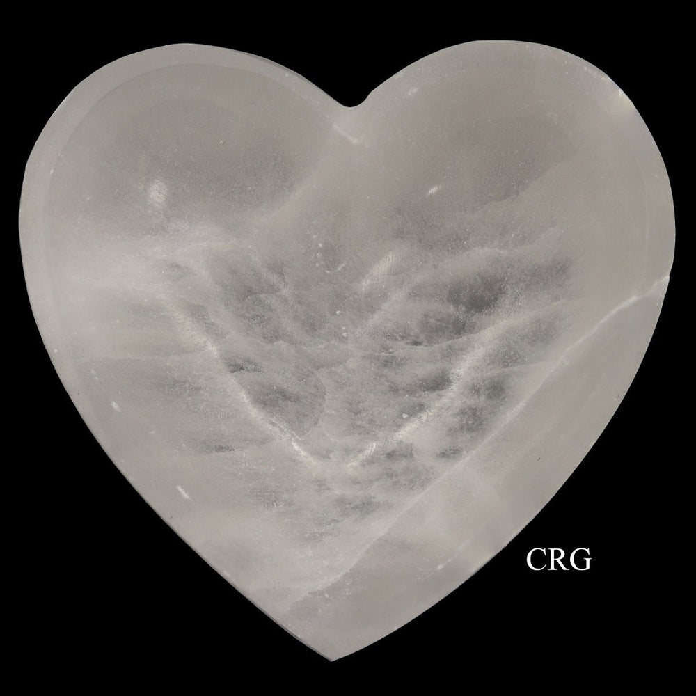 Selenite Heart Bowl (1 Piece) Size 10 cm Crystal Gemstone Home DecorCrystal River Gems