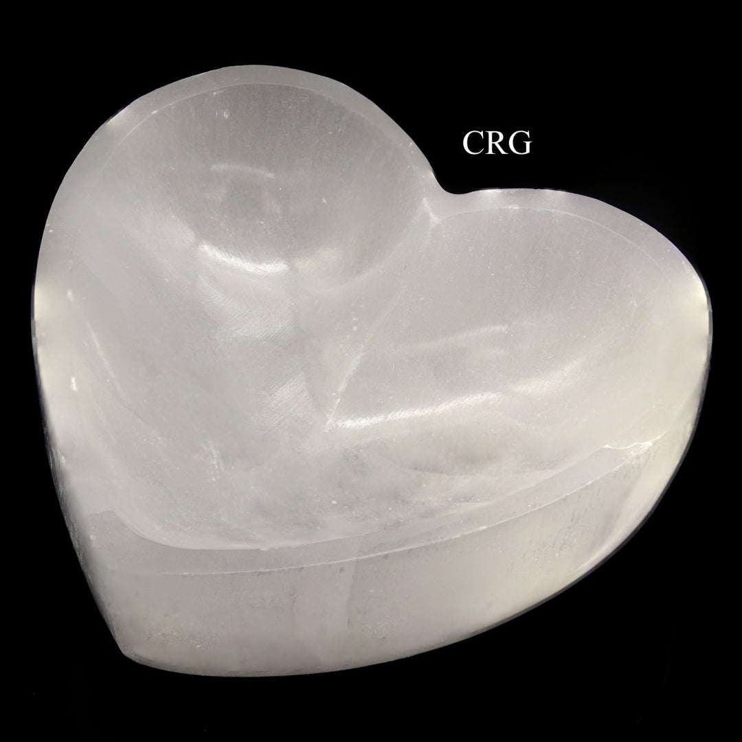 Selenite Heart Bowl (1 Piece) Size 10 cm Crystal Gemstone Home DecorCrystal River Gems