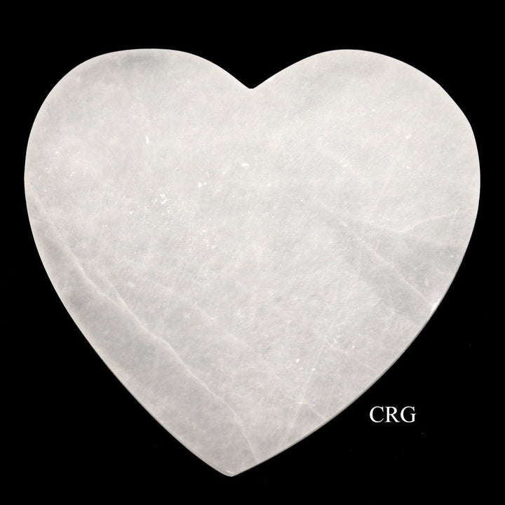 Selenite Heart Slabs (2 Pieces) Size 4 Inches Crystal Gemstone Slabs