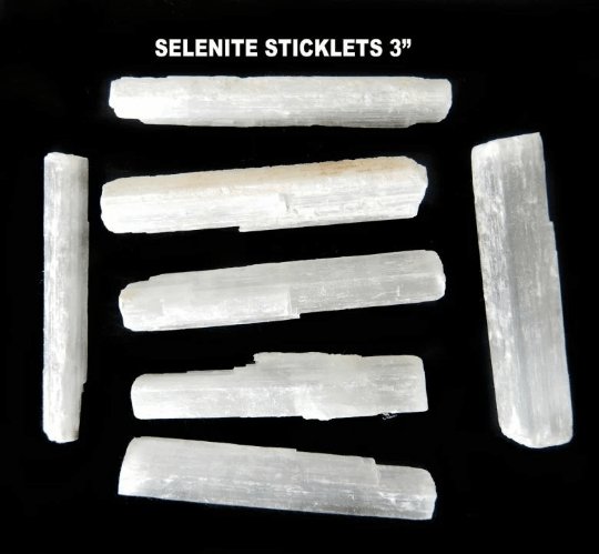 Selenite Small Sticklette (1 Piece) Size 2.75 to 3 Inches Hand Carved Polished Gemstone DecorCrystal River Gems