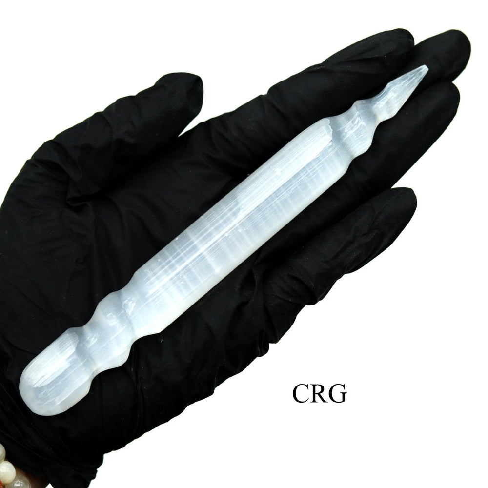 Selenite Spiral Thorn Wand (2 Pieces) Size 5.5 to 6.5 Inches Crystal GemstoneCrystal River Gems
