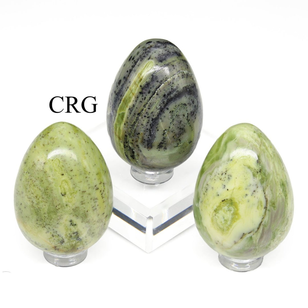 Serpentine Gemstone Egg (1 Piece) Size 2 to 3 Inches Polished Crystal Shape