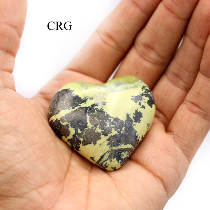 Serpentine Heart (50 - 60 mm) (1 Pc) Puffy Crystal Gemstone HeartCrystal River Gems