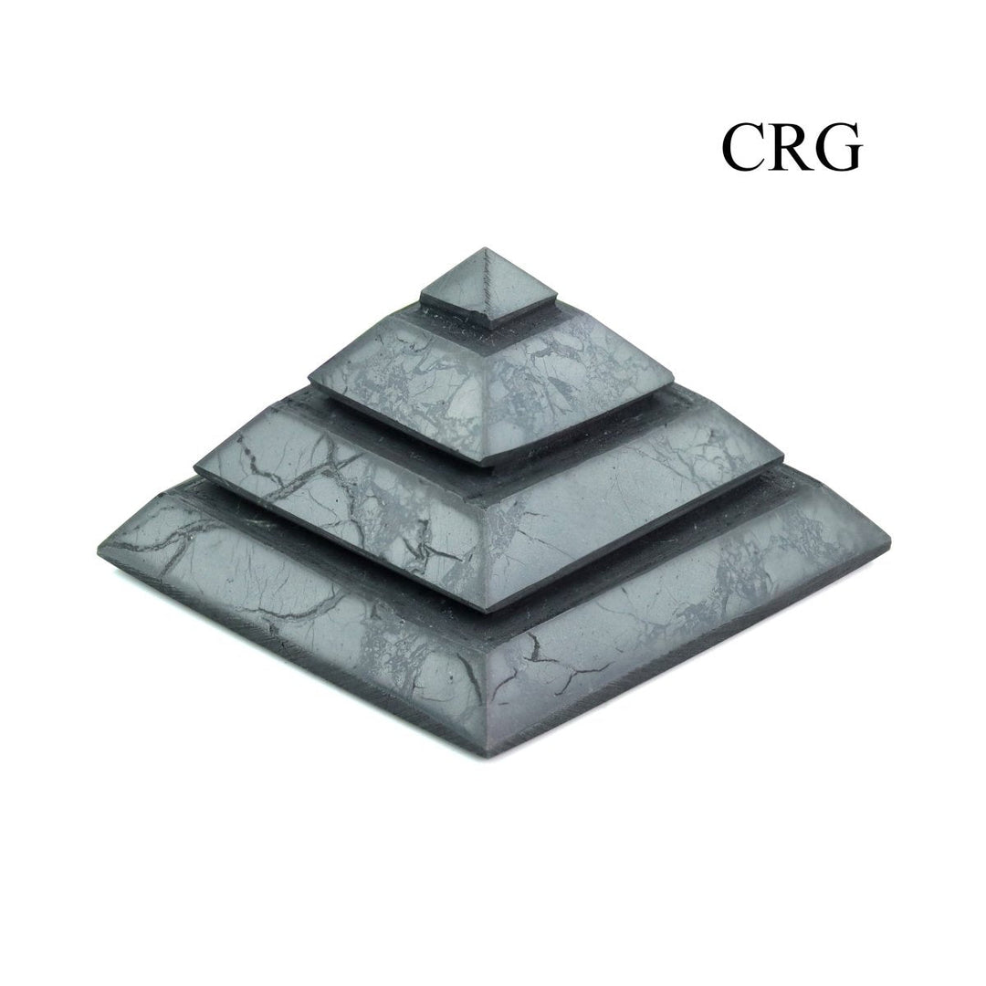 Shungite Sakkara Pyramid (1 Piece) Size 5 cm Polished Black Crystal Gemstone