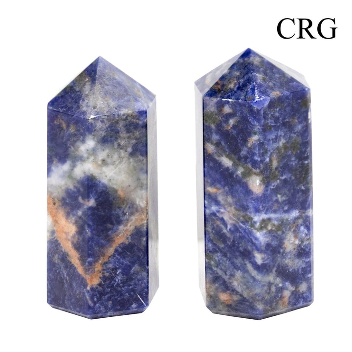 Sodalite Mini Towers (2 Pieces) Size 50 mm Crystal Gemstone PointsCrystal River Gems