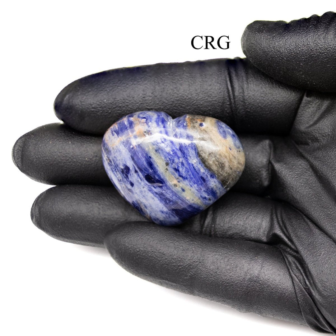 Sodalite Puffy Heart (5 Pieces) Size 1.5 Inches Crystal Gemstone ShapeCrystal River Gems