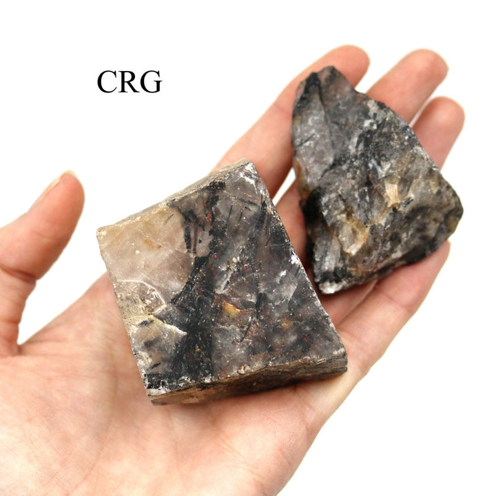 Tourmalated Quartz Rough (5 Kilograms) Size 1 to 3 Inches Bulk Wholesale Lot Crystal MineralsCrystal River Gems