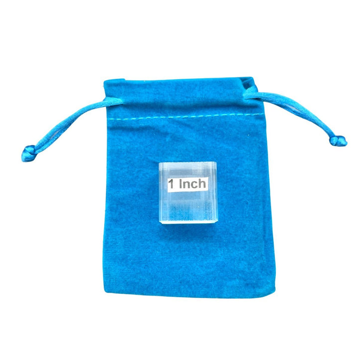 Turquoise Plush Velvet Pouch (1 Piece) Size 3 by 4 Inches Small Deluxe Gift BagCrystal River Gems