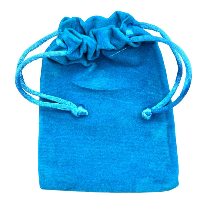 Turquoise Plush Velvet Pouch (1 Piece) Size 3 by 4 Inches Small Deluxe Gift Bag