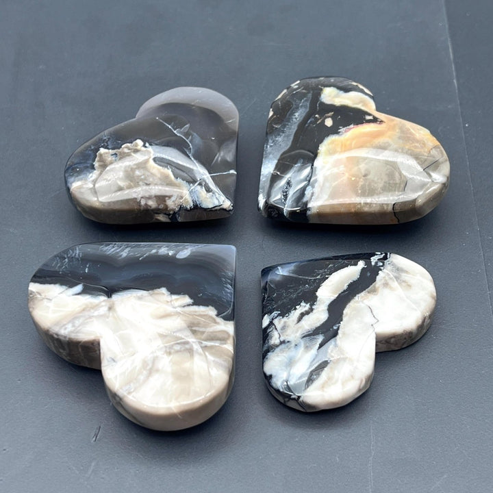Volcanic Agate Polished HeartCrystal River Gems