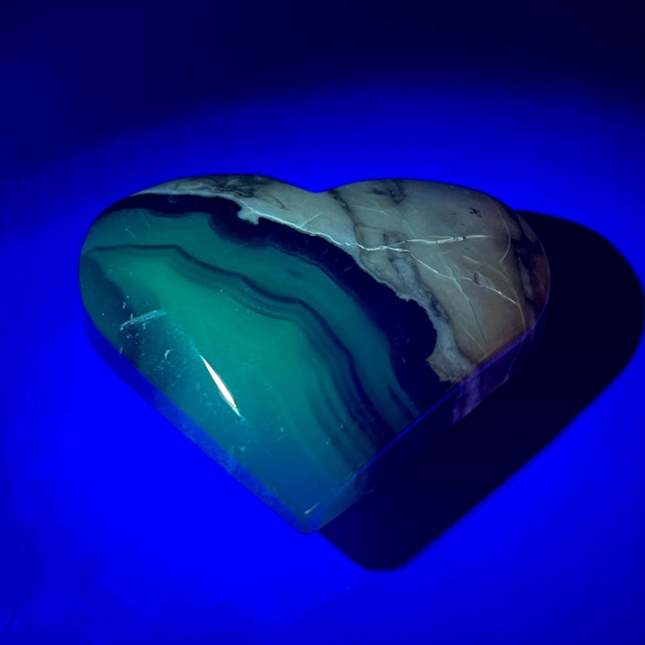 Volcanic Agate Polished HeartCrystal River Gems