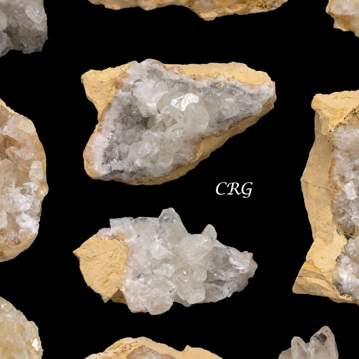 White Calcite on Matrix Rough Rock Large Flat (1 Flat) Size 20 to 50 mm Bulk Wholesale Lot Crystal MineralsCrystal River Gems