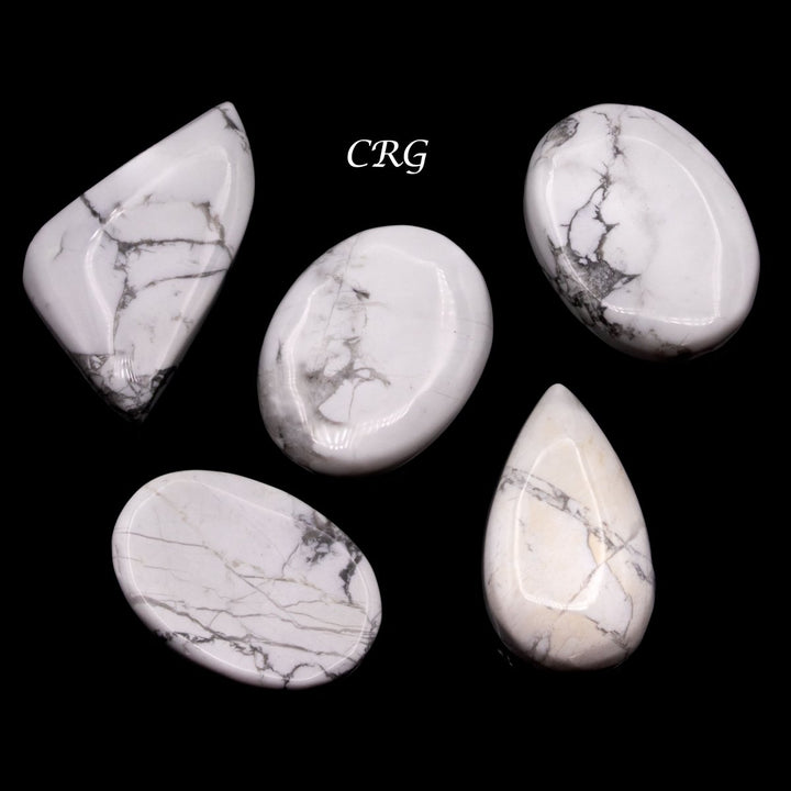 White Howlite Cabochons (75 Grams) Mixed Sizes Bulk Wholesale Lot Crystal MineralsCrystal River Gems