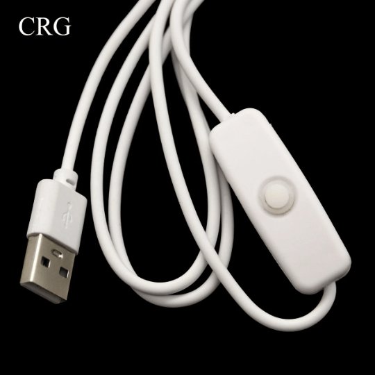 Wood Base Round White LED Display Light with USB Plug (1 Piece) Size 4 Inches DecorCrystal River Gems