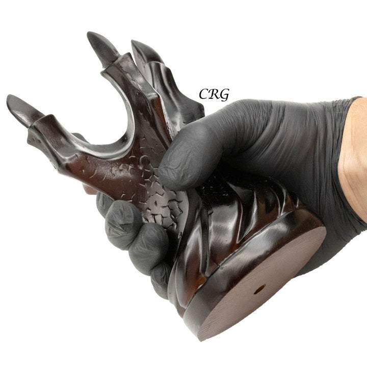 Wooden Claw Sphere Display (1 Piece) Size 5 Inches Home Decor StandCrystal River Gems