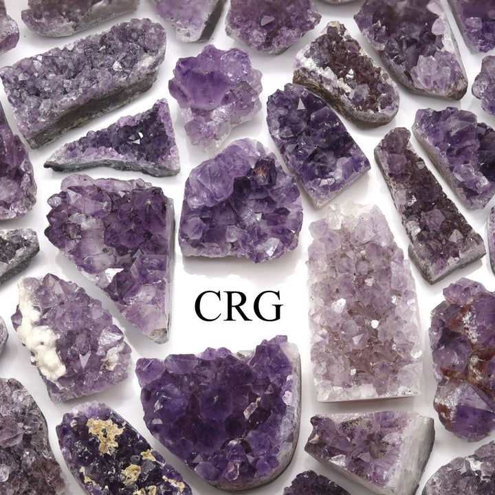 Amethyst Cut Druzy with Basalt Bases / 1.5 - 3.5" AVG - 1 KILO LOTCrystal River Gems