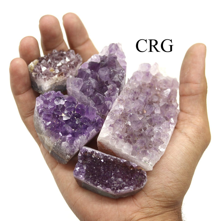 Amethyst Cut Druzy with Basalt Bases / 1.5 - 3.5" AVG - 1 KILO LOTCrystal River Gems