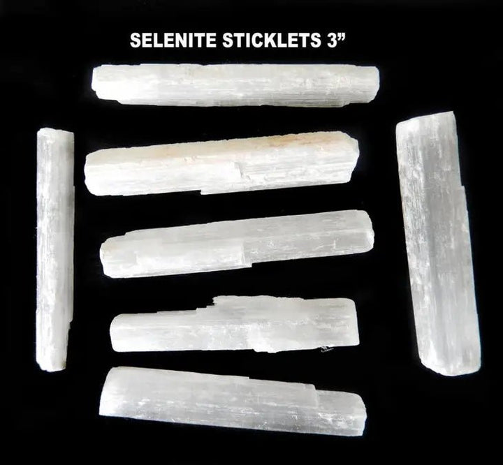 Mini Selenite Sticklettes 2.75 to 3 Inches (1 Kilo)Crystal River Gems