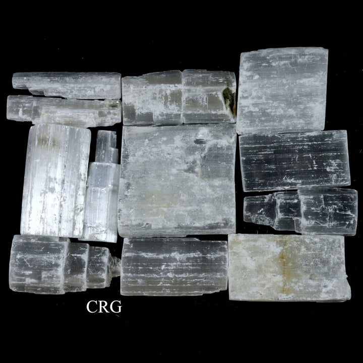 Mixed Selenite Sticklettes and Chunks 2.75 to 3 Inches (1 Kilo)Crystal River Gems
