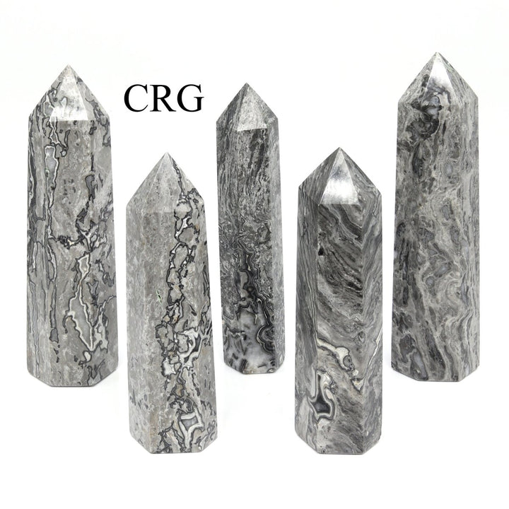 Picasso Jasper Towers / 4 - 12cm AVG - 1 KILO LOTCrystal River Gems